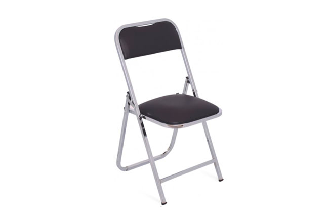 SILLA PLEGABLE ACOGINADA CROMADA